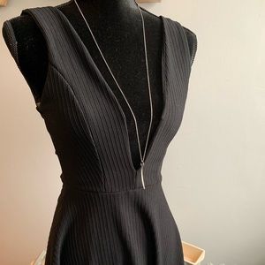 Plunging neckline dress